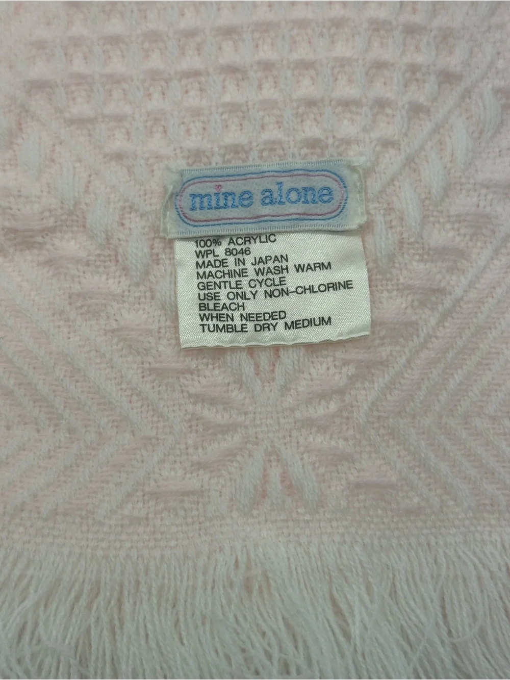 Vintage Mine Alone Pink Swaddle Blanket